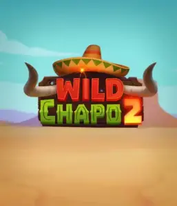 Embark on the vibrant Mexican desert with the Wild Chapo 2 game by Relax Gaming, featuring a whimsical bull wearing a sombrero amid a serene desert backdrop. This graphic captures the excitement and culture of the game, perfect for fans of animated adventure slots, offering a delightful gaming experience.