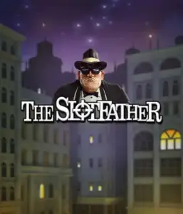 Step into the underworld realm of The Slotfather slot by Betsoft, showcasing a dominant mafia boss standing against a moonlit cityscape. This image evokes the intense ambience of the mafia underworld, with the boss dressed in a traditional black suit and fedora. Perfect for fans of crime-themed slots, providing a gripping escape. 