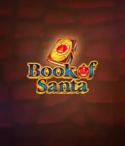 Experience the festive spirit with Book of Santa slot by Endorphina, featuring an ornate golden book decorated with Santa's iconic symbol. This image conveys the magic and mystery of Christmas, set against a softly glowing red background. Ideal for players looking to get into the holiday spirit, promising a captivating gaming experience. 